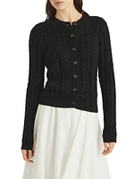 Cotton Dazzling Double Cable Cardigan