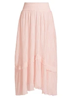 Roffie Pleated Ruffled Maxi Skirt