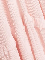 Roffie Pleated Ruffled Maxi Skirt