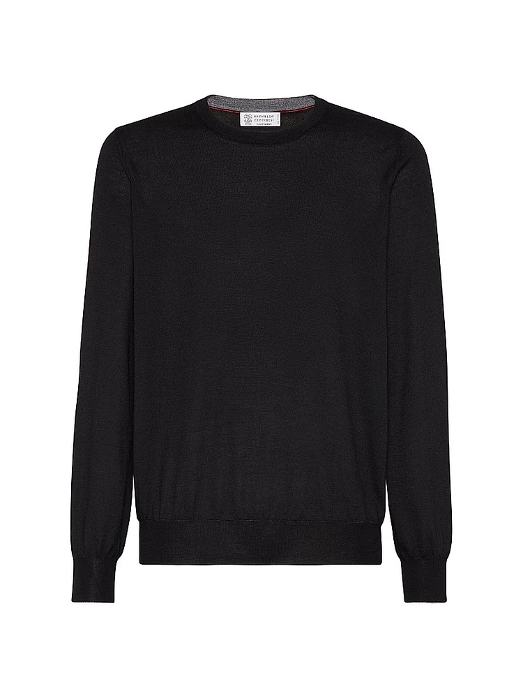 Lightweight Cashmere and Silk Crewneck Sweater