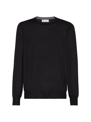 Lightweight Cashmere and Silk Crewneck Sweater