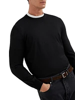 Lightweight Cashmere and Silk Crewneck Sweater