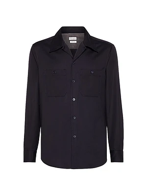 Garment Dyed Easy Fit Shirt Twill with Chest Pockets