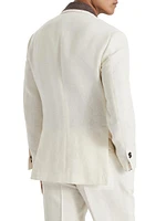 Textured Stripe Diagonal Deconstructed Blazer