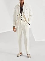 Textured Stripe Diagonal Deconstructed Blazer