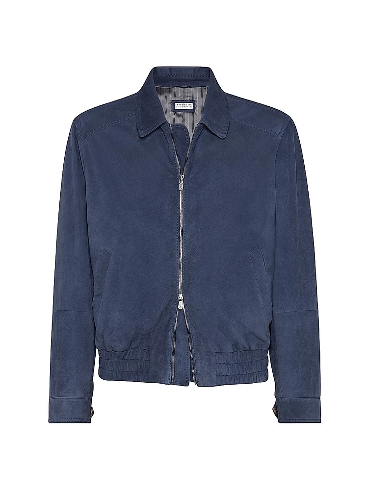 Suede Bomber Jacket