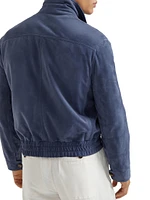 Suede Bomber Jacket