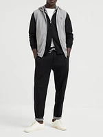 French Terry Double Cloth Hooded Sweatshirt with Zipper