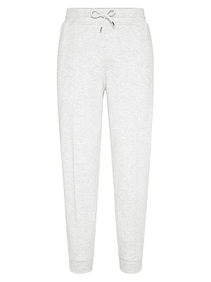 French Terry Double Cloth Trousers with Crête Detail