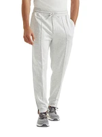 French Terry Double Cloth Trousers with Crête Detail