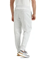 French Terry Double Cloth Trousers with Crête Detail