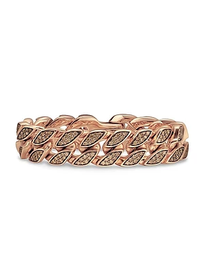 Curb Chain Bracelet in 18K Rose Gold