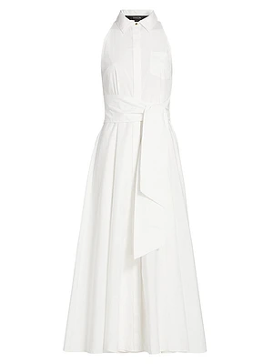 Chelsea Stretch-Cotton Sleeveless Midi-Shirtdress