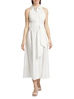 Chelsea Stretch-Cotton Sleeveless Midi-Shirtdress