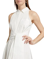 Chelsea Stretch-Cotton Sleeveless Midi-Shirtdress