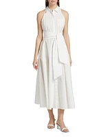 Chelsea Stretch-Cotton Sleeveless Midi-Shirtdress