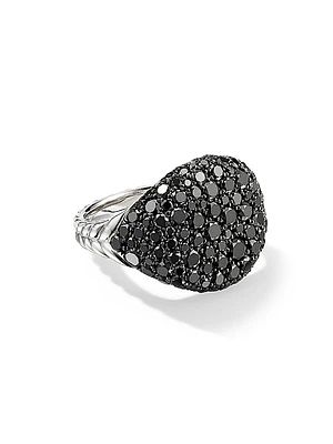 Chevron Pinky Ring in 18K White Gold