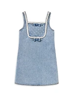 Little Girl's & Denim Sleeveless Dress