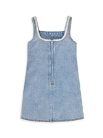 Little Girl's & Denim Sleeveless Dress