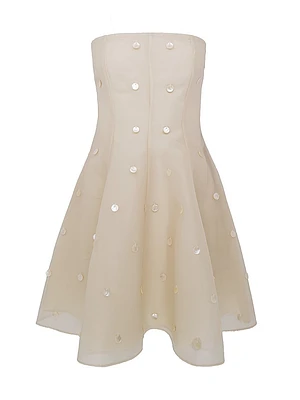 Sable Organza Fit & Flare Minidress
