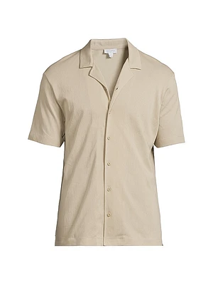 Riviera Cotton Button-Front Short-Sleeve Shirt