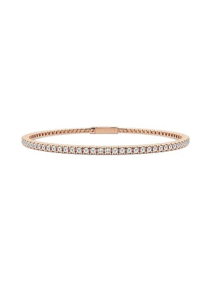 14K Rose Gold & Natural Diamond Flexible Bangle/2.00-5.00 TCW