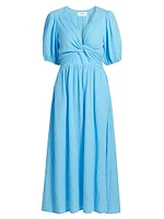 Lawsyn Cotton Twist-Front A-Line Midi-Dress