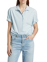 Channing Cotton Chambray Button-Front Shirt