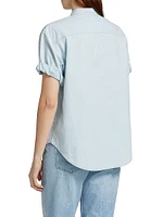 Channing Cotton Chambray Button-Front Shirt