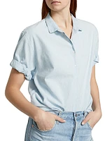 Channing Cotton Chambray Button-Front Shirt