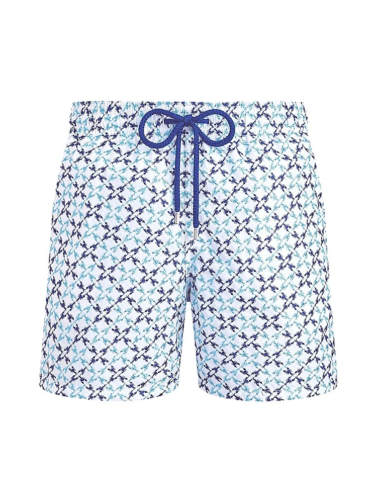 Homard Embroidered Swim Trunks