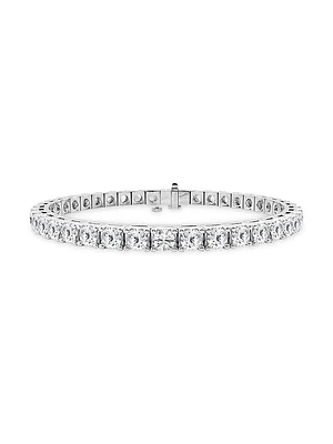 14K White Gold & Diamond Tennis Bracelet/1.00-12.00 TCW