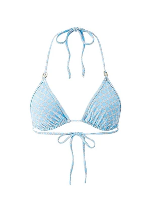 Malta Geometric Halter Bikini Top