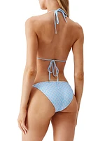 Malta Geometric Halter Bikini Top
