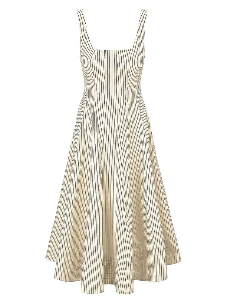Wells Striped Sleeveless Fit & Flare Dress
