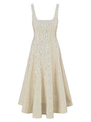 Wells Striped Sleeveless Fit & Flare Dress