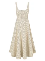 Wells Striped Sleeveless Fit & Flare Dress