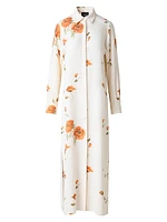 Floral Silk Crêpe Tunic Shirtdress