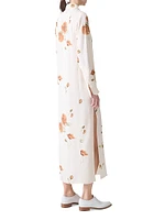 Floral Silk Crêpe Tunic Shirtdress