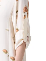 Floral Silk Crêpe Tunic Shirtdress