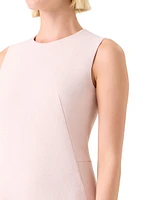 Asymmetric Zip-Detailed Wool Midi-Dress