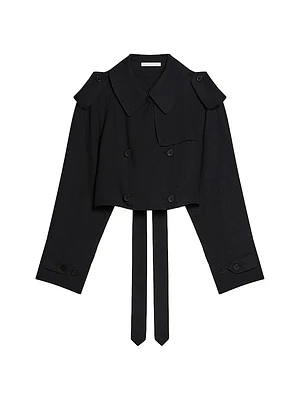 Crop Darted Trench Jacket