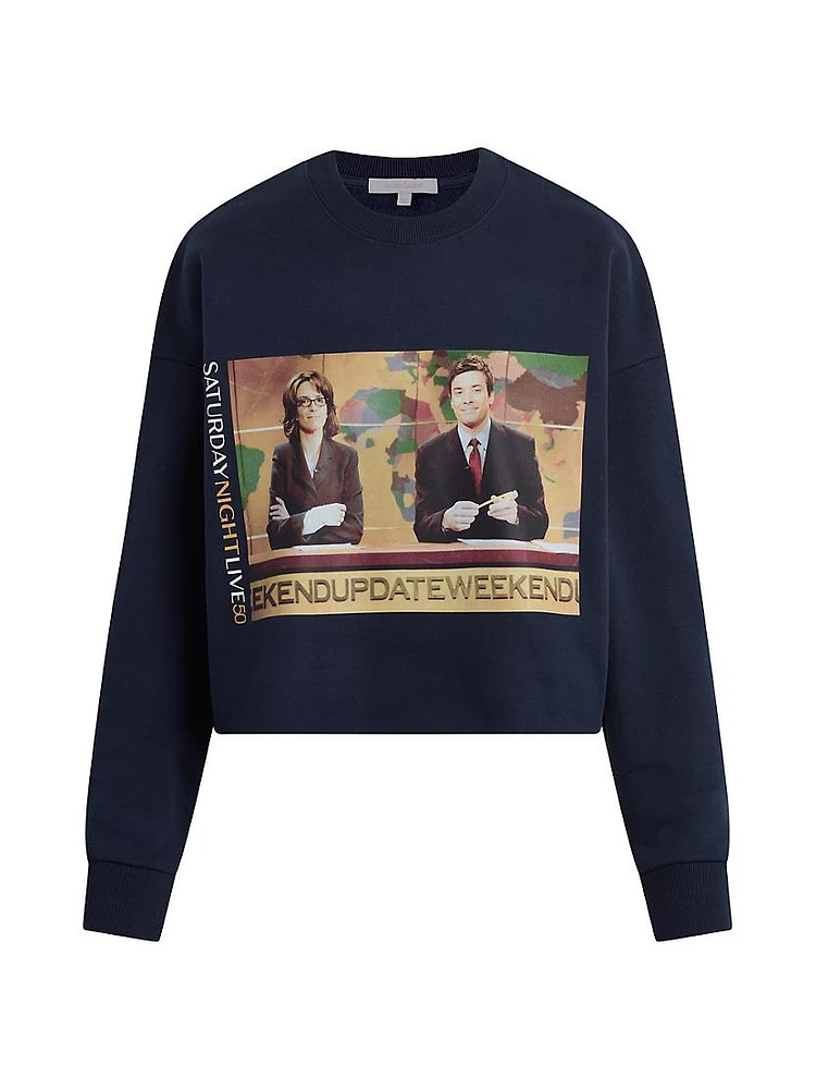 Favorite Daughter x SNL Weekend Update Cropped Sweatshirt