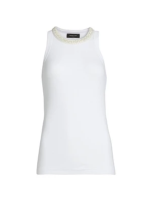 Embellished Neck Tank