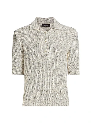 Moss Stitch Polo Shirt
