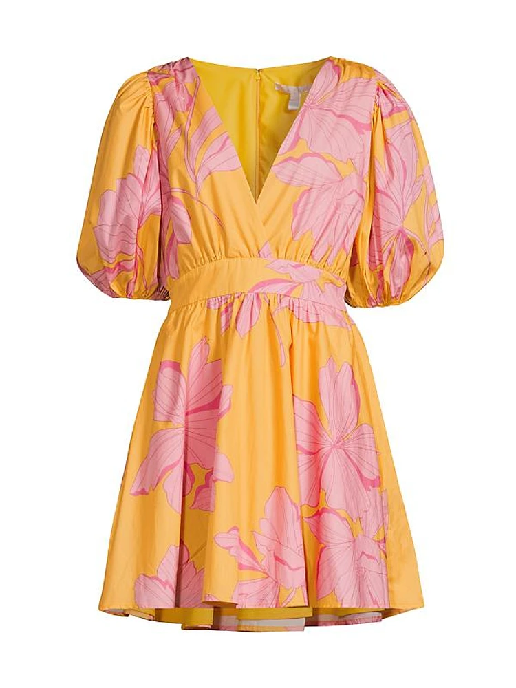 Letty Cotton Puff-Sleeve Minidress