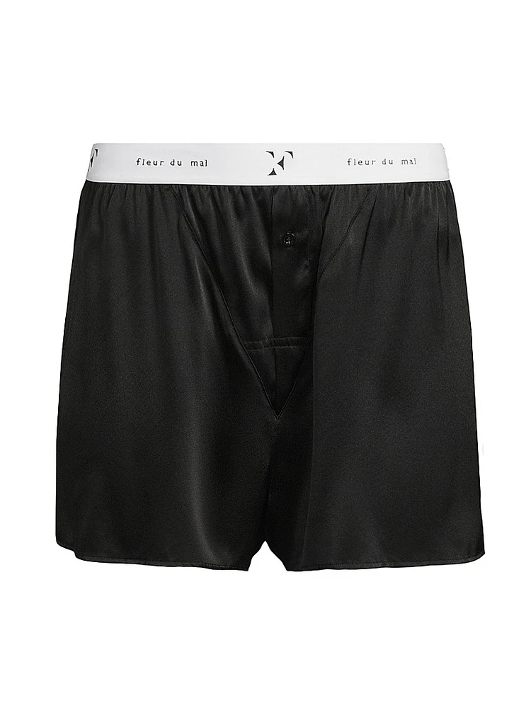 Logo Silk Boxer Trunks