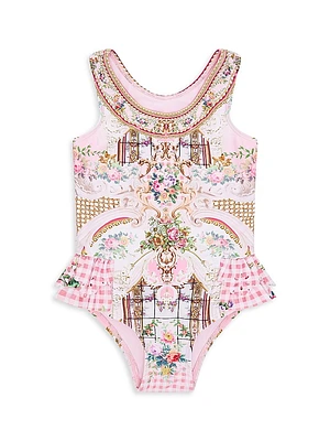 Baby Girl's Lisbon Lullaby Ruffle-Back One-Piece Swimsuit
