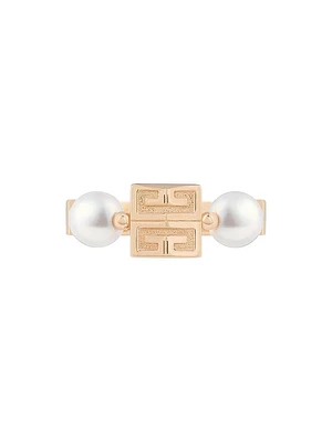 4G Ring Metal with Pearls