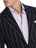 Stripe Canvas Deconstructed Cavallo Blazer